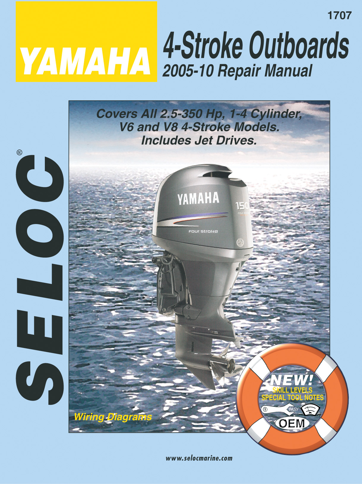 SELOC YAMAHA OUTBOARD MOTOR ENGINE REPAIR MANUAL 2005-2010 4 STROKE SEL 1707