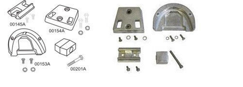 OMC COBRA ALUMINUM ANODE KIT STERNDRIVE 4PC W/FASTENERS MADE IN USA COMPLETE KIT PRF 10188A