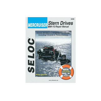 SELOC MERCRUISER STERN DRIVE MOTOR ENGINE REPAIR MANUAL 2001-13 SEL 3208