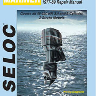 SELOC MARINER OUTBOARD MOTOR ENGINE REPAIR MANUAL #1402 1977-89 3,4,6 cyl