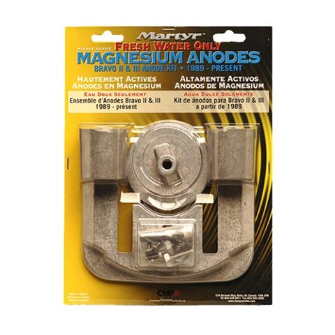 MERCRUISER BRAVO 2/3 ANODE KIT MAGNESUIM FRESHWATER MTR CMBRAVO23KITM