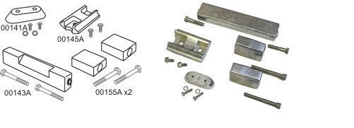 EVINRUDE ALUMINUM ANODE KIT 5PC W/FASTENERS 50-225HP 1991-95 COMPLETE USA MFG PRF 10189A EVI