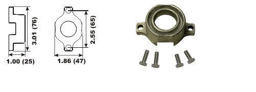Bombardier (Johnson/Evinrude) Front Gearcase Anode Complete Kit w/fasteners 00144A Performance Metals