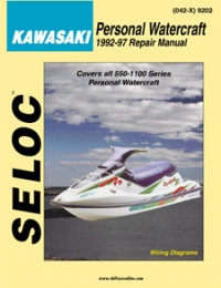 SELOC KAWASAKI JETSKI ENGINE REPAIR MANUAL PWC 1992-97 Sel 9202